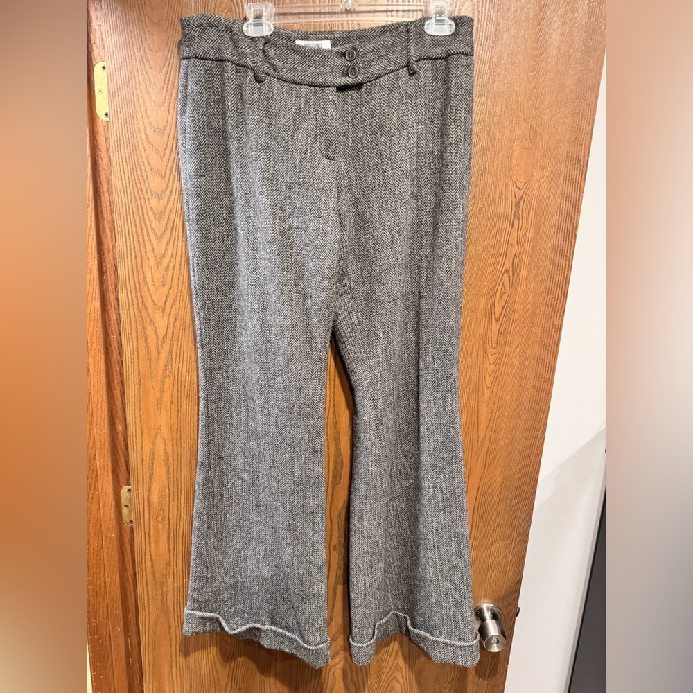 Moschino Cheap and Chic Gray and Black Wool Pants Size 12 (Italian size 46)